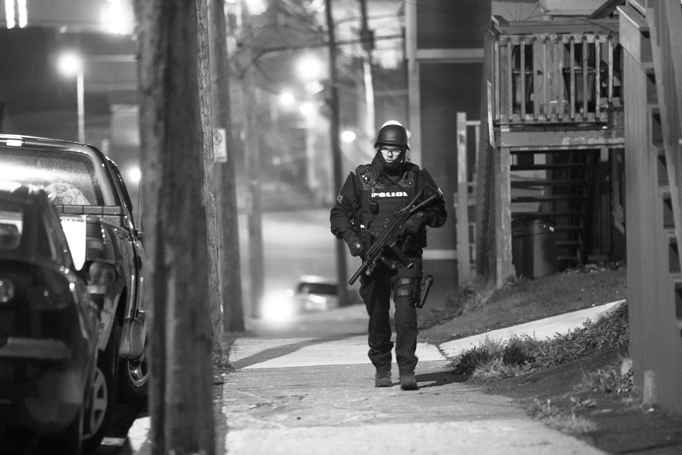 The scene of an armed standoff in the early morning hours of May12, 2013 - Springdale Street