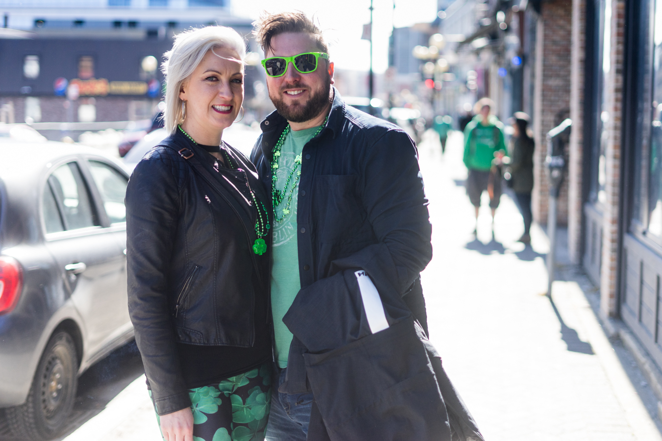 Kelly and albert on their way to KELLYS pub - St. Patricks Day 2019 - Water street